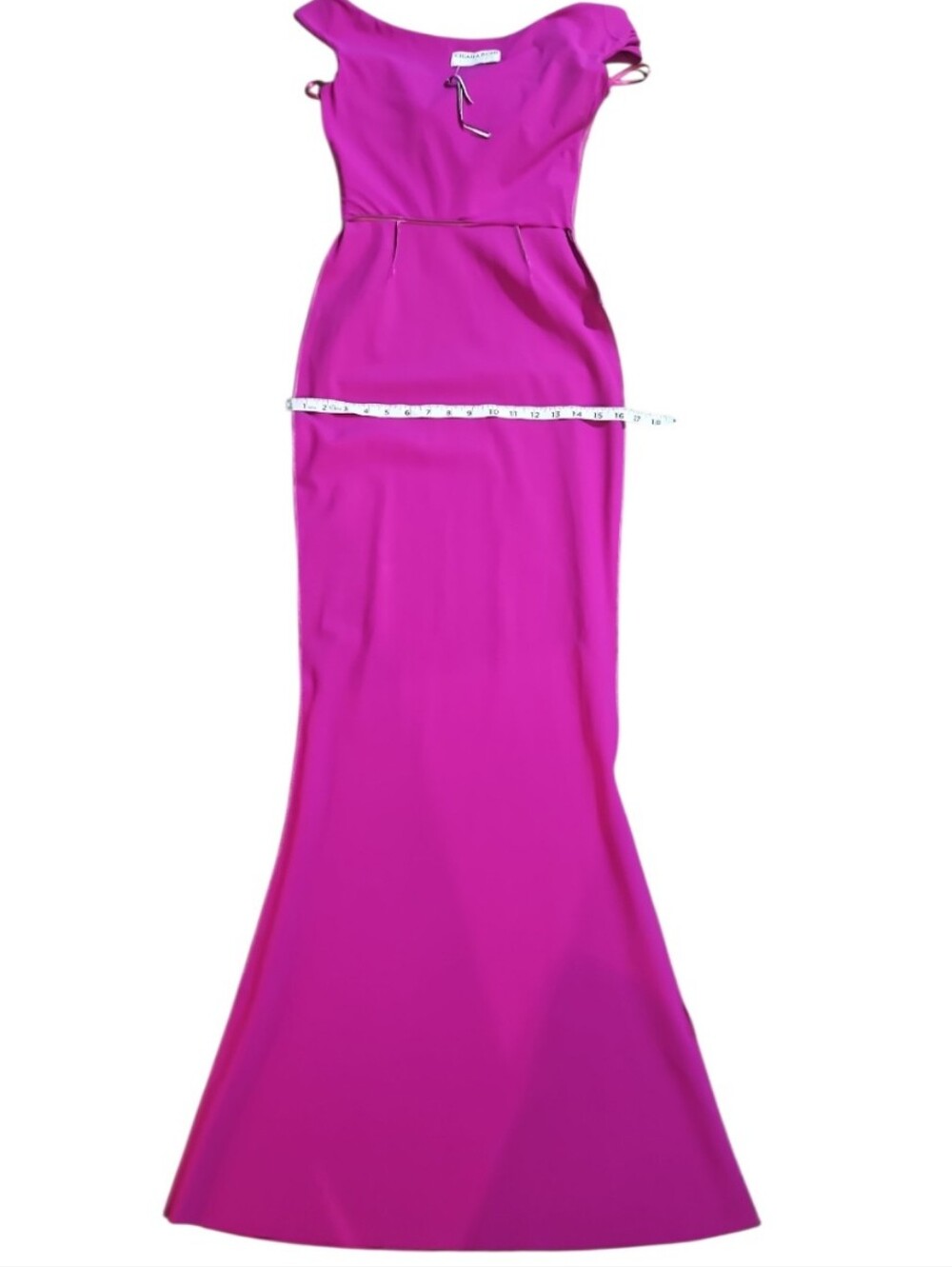 Chiara Boni La Petite Robe Kaede Long Gown Fuchsia Cyclamen Dress Sz 2 - Picture 10 of 14